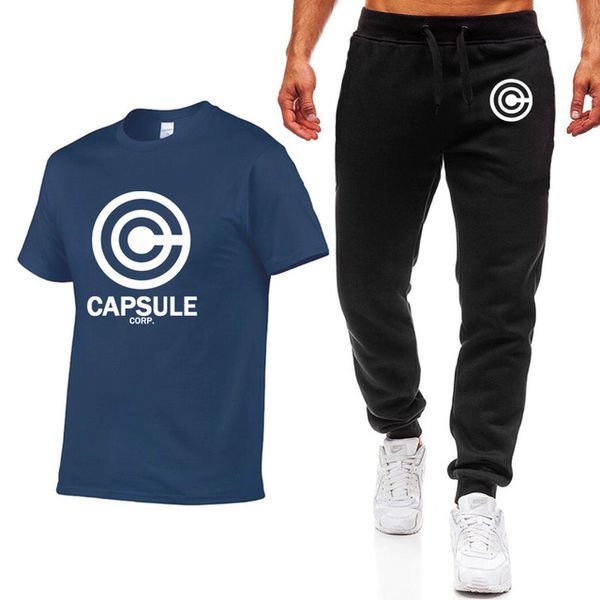 

anime the z men t shirt corp. logo letter printing male casual saiyan short sleeves t shirts pants suia