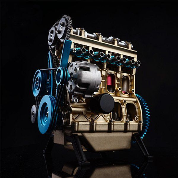 

new arrival teching 1:24 four-cylinder engine full aluminium alloy model collection educational toys children toys