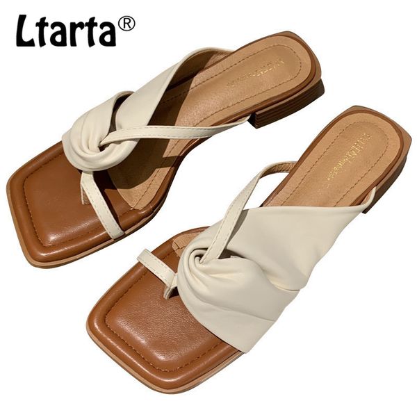 

ltarta 2020 клин пятки сандалии обувь плоские сандалии для женщин кожа sexy моды обуви wbl-2, Black