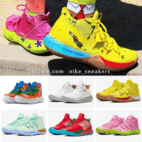 

women kids boys basketball shoes 5s pineapple house trainers kyrie irving 5 bandulu squidward easter day ep mountain oreo friends patrick sn, Black