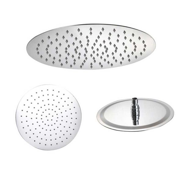 

dia400 500mm big size ultra thin round rain shower faucet single head showerheads wall ceiling mounted rainfall spray