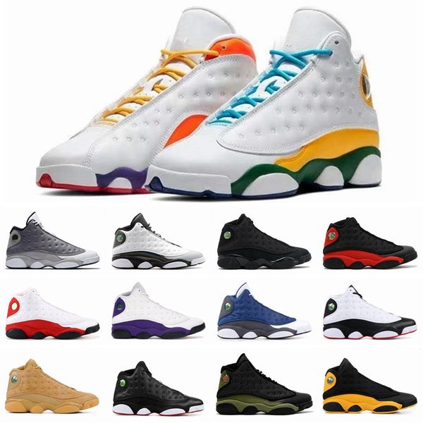 

новые 13 женщин мужских ботинок баскетбола aurora green площадка flint island green cny cap и платье 13s черный кот суд фиолетовый спортивны