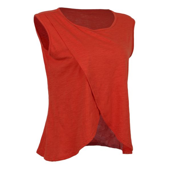 

maternity nursing tank double layers sleeveless t shirt plus size solid color, White