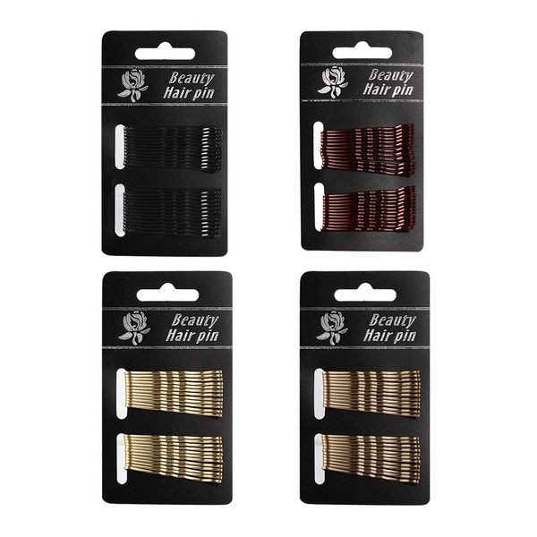 

24pcs/set gold/black wave hair pins clips bobby hairpins grips barrette for women girls salon hair styling accessories
