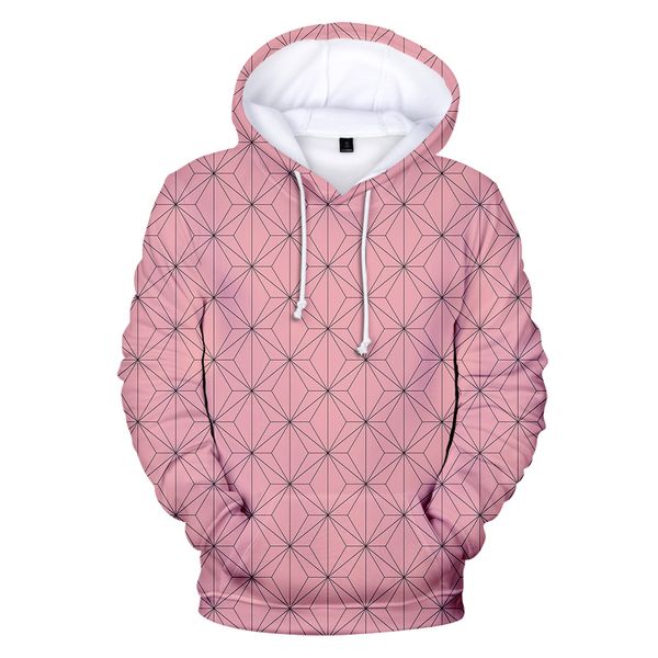 

2019 demon slayer hoodies casual spring fall winter long sleeve harajuku kimetsu no yaiba style leisure style harajuku hoodie, Black