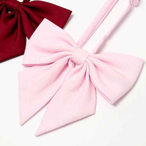 

tie jk womens solid color japanese-style uniforms shirt sailor college wind bow uniforms red feather collar flower red, Black;gray