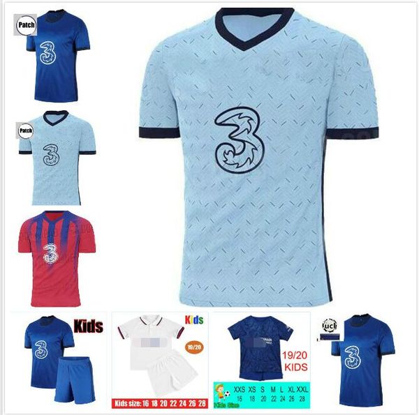 

kids kit +sock 2020 pulisic morata kante soccer jerseys 20 21 camisetas kits kovacic giroud pedro rudiger maillots football shir, Black;yellow