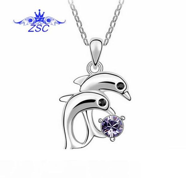 

2015 silver dolphins necklace pendant 925 sterling silver pendants antiallergic eh100