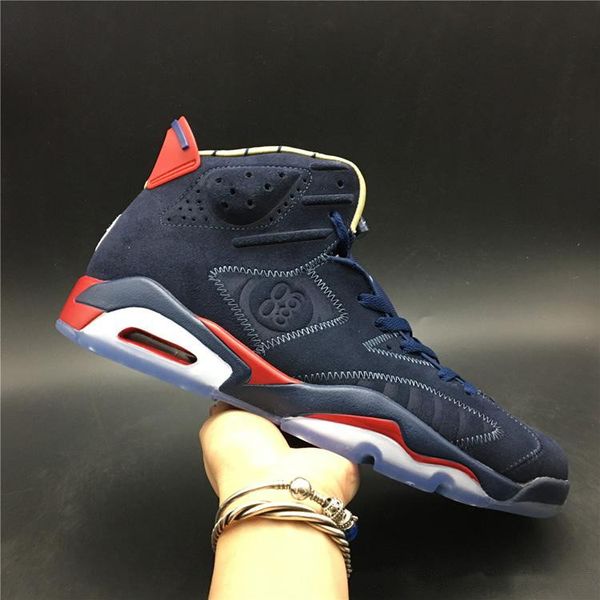 

mens 6s trainer sport sneaker new bred men basketball shoes tinker unc black cat white infrared red jordan 6 carmine, Blue;gray