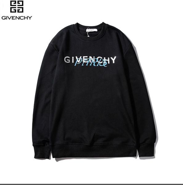 

новый дизайн роскошный glvenchyparis вышитые толстовка франция мода черный felpa толстовка большой белый группа мужчины женщины толстовки--5, Black