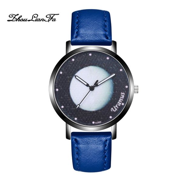 

fashion men uranus letter modern design alloy case leather analog quartz sport watches sticker relojes #k069-h, Slivery;brown