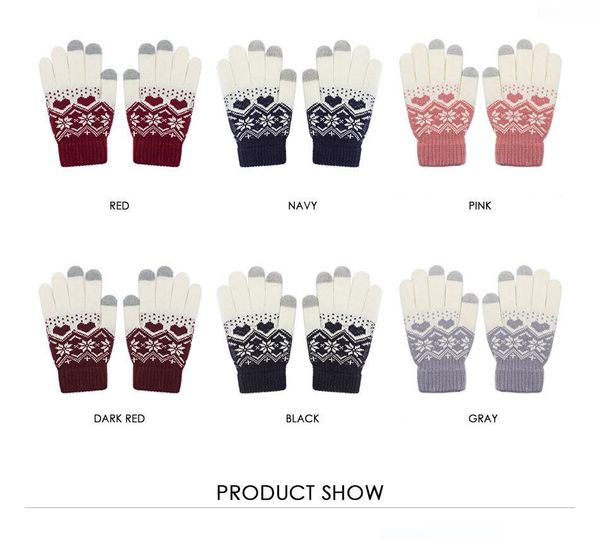 

women gloves winter warm gloves full fingers touch screen new fashion autumn female hand warmes dropshipping jj20284, Blue;gray