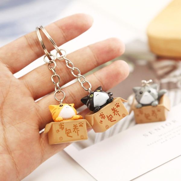 3cm bonito dos desenhos animados chaveiro implorando para impertinente estilo japonês gato pingente personalidade chaveiro saco chaveiro jóias keyring203z