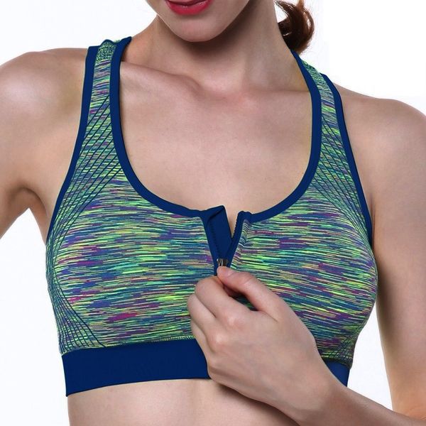 

2020 plus size yoga bh bra front zipper sport for women fitness push up gym running shirt shockproof athletic vest -xxl, White;black