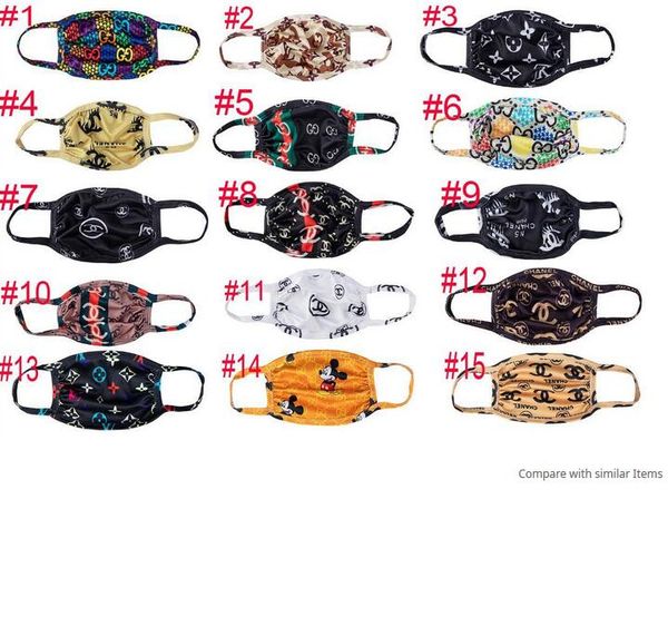 

women letters desinger brand famous face mask letters print mouth masks outdoor cycling breathable mouth-muffle reusable washable masks