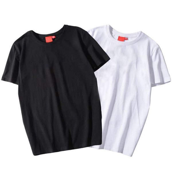 

Summer Men Black White T-shirt Hip Hop Tee Shirts Printed Casual Loose Tshirt Streetwear T Shirt