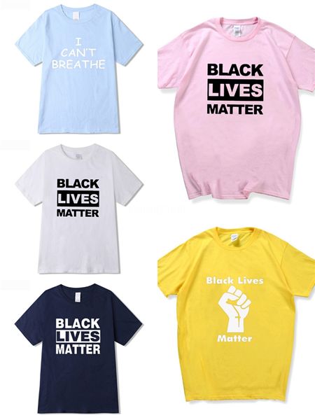 

я не могу дышать! новый стиль ins горячие 20ss унисекс футболка вышивание mens конструктора тенниска женщины мужчины casual5s good mens tshi, White;black