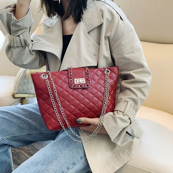 

lock diamond women's bag female 2020 new chain large capacity shoulder bag handbag