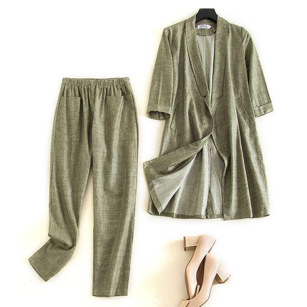 

new women blazer two piece sets long sleeve blazer coat straight leg pants office lady suits formal two piece set t85, White;black