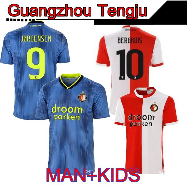 

2019/20 фейеноорд футбол джерси дома away 19 20 berghuis jorgensen ларссон фейеноорд трикотажные для взрослых и детей futebol maillots де фу, Black;yellow