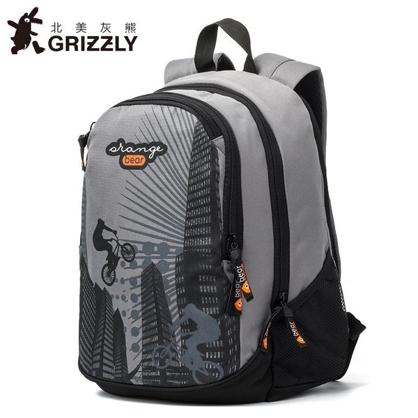 

grizzly north america grizzly schoolbag for elementary school students women's cartoon cute backpack russia spine-burden relievi
