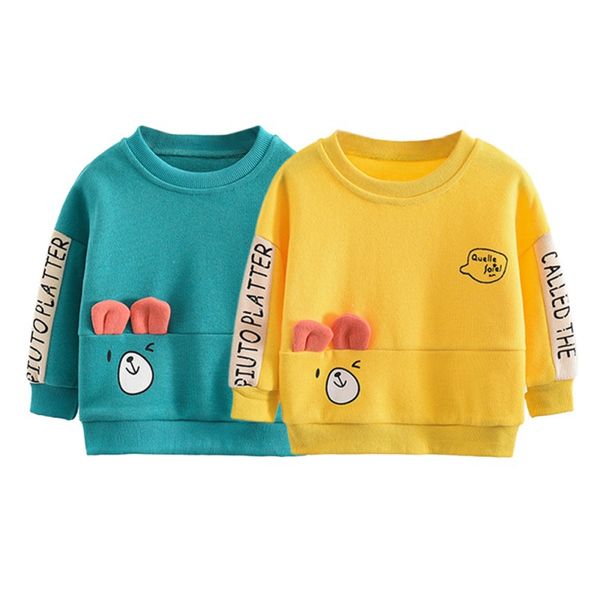 

autumn new cartoon pullover sweatshirts kids baby boy cartoon letter print sweatshirts casual blouse long sleeve outerwear, Black