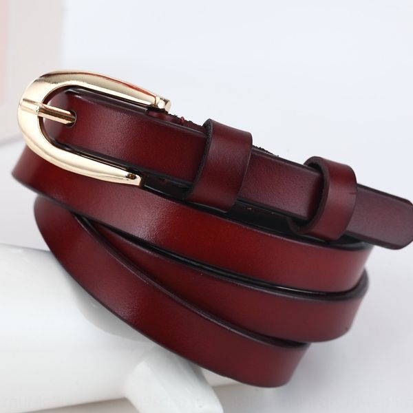

cowhide pin genuine leather women's thin decoration all-match simple pin buckle belt women's skirt belt, Black;brown