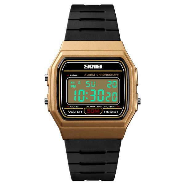 

skmei модные часы женские спортивные часы простой цифровой пара часы водонепроницаемый дисплей женские наручные часы relogio feminino 1412, Slivery;brown