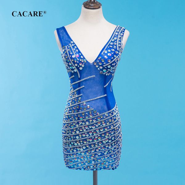 

cacare сексуальное прозрачное платье club bodycon вечернее платье для выпускного вечера с сеткой короткие швейные стразы синий f0513 глубоки, Black