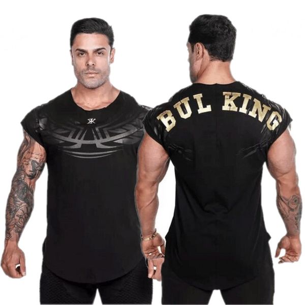 

men's sleeveless knitwear sleeveless wide shoulder vest bodybuilding tank men cotton 2019 summer new, Black;blue