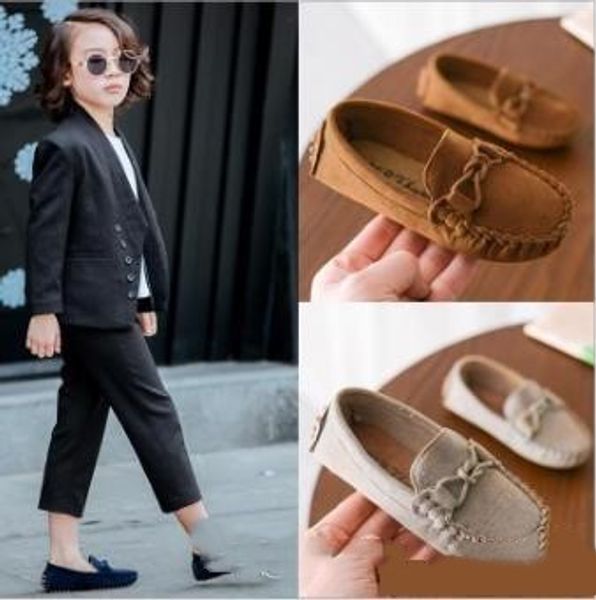 

children kids loafers shoes boys sports fashion sneakers massage casual shoes kids girls flat leather shoes size 21-35 shippi224k, Black;red