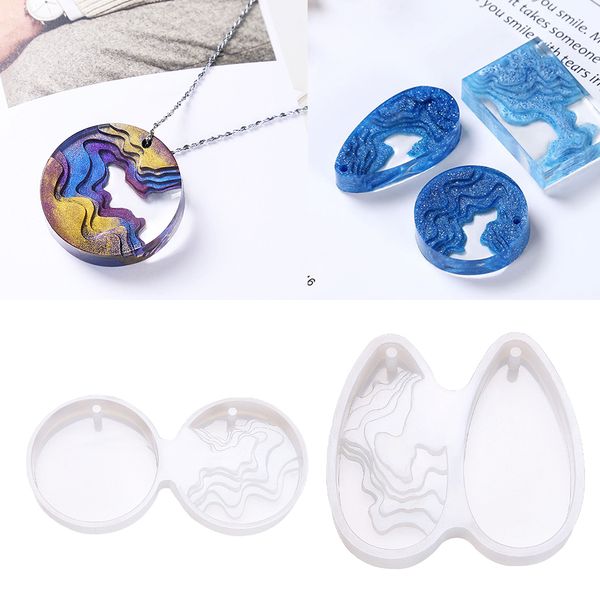 

2pc island shaped candle resin art mould jewelry making tool craft
