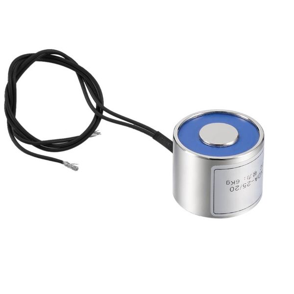 

uxcell 25mm x 20mm dc12v 60n sucking disc solenoid lift holding electromagnet