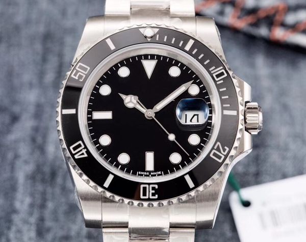 

Роскошные мужские часы автоматические механические часы 2813 механизм механический планер пряжка керамические часы кольцо 116610 браслет из нержавеющей стали