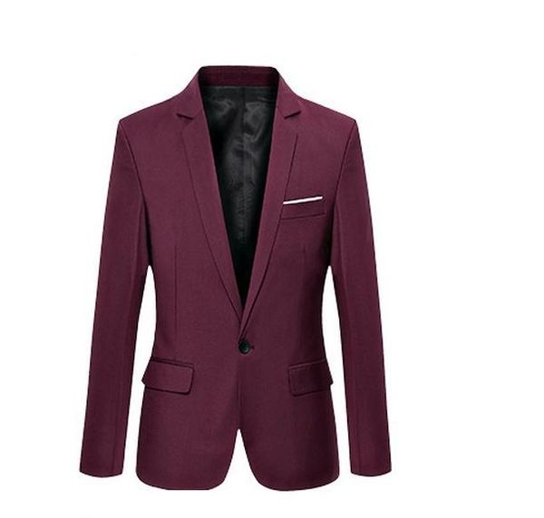 

red wine europe young men's leisure suit 5xl 6xl a buckle business casual wild slim small suit jacket korean england small, White;black