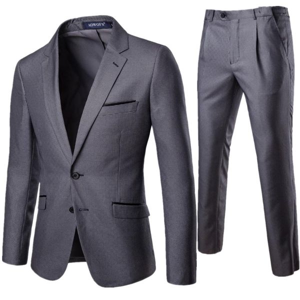

xf011 new four seasons men's suit 2 pieces professional business clothes set groom's wedding dress mens blazers, White;black