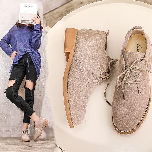 

leather shoes women's shoes 2019 new autumn flat-soled women's, Black