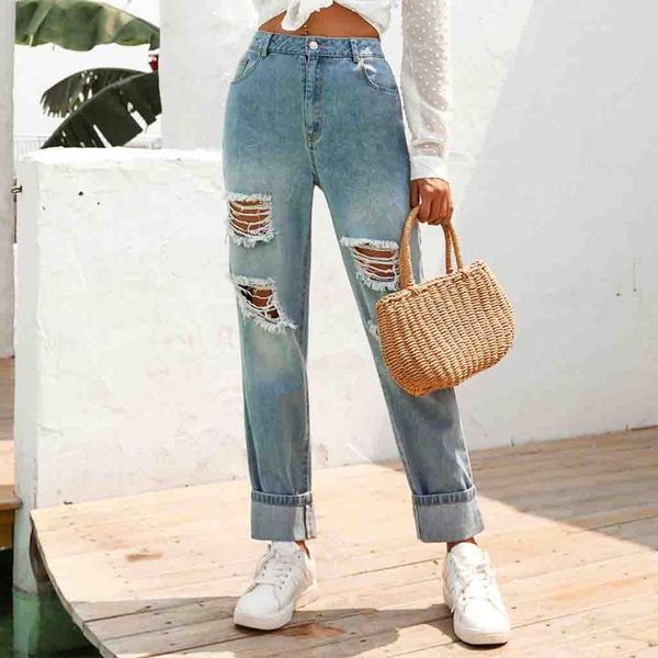 

jeans woman 2020 women's slim-fit denim zipper jeans trousers loose female denim buttons zipper ladies dropship a, Blue