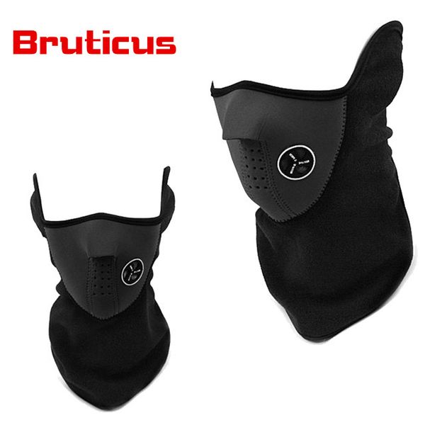 

bruticus motorcycle half face mask cover fleece ski snow moto cycling warm winter neck guard scarf warm protecting maske