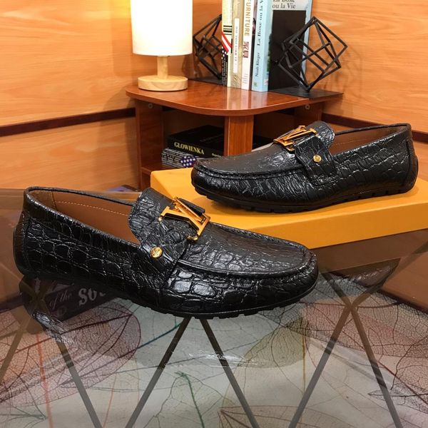 

fast delivery new style men's luxury casual dresses leather shoes fashion brand four seasons design suitable for all occasions kyfb, Black