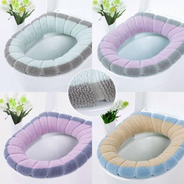 

2019 winter comfortable soft heated washable toilet seat mat set bathroom accessories interior for home decor closestool mat @5