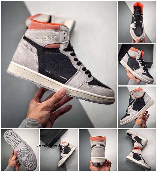

2019 new release 1 neutral grey sp 19 high og 1s man basketball shoes grey suede outdoor designer athletic shoes 555088-018 us7-11