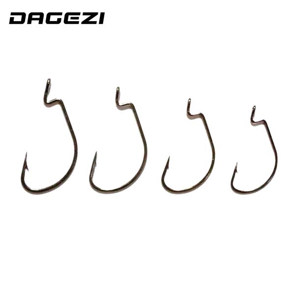 

dagezi 50pcs/lot high carbon steel fishing hooks crank lead sharp hooks 4 sizes #1 #2 #3 #4