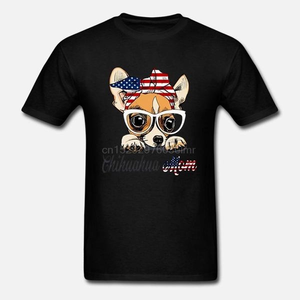 

очки strong чихуахуа мама мужчины t-shirt dog lover s-6xl, White;black