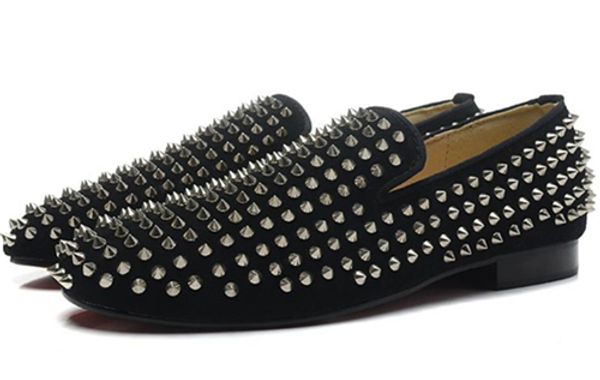 

brand red bottom new party dress wedding slip on loafers shoes man dandelion tassel sneaker shoes black patent leather suede dress shoes c6