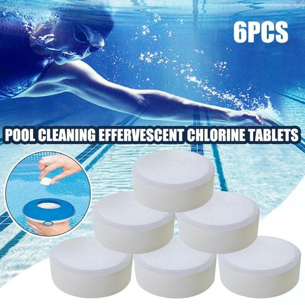 

6pcs/box pool cleaning effervescent chlorine tablet multifunctional effervescent tablet spray cleaner home kitchen swimming pool