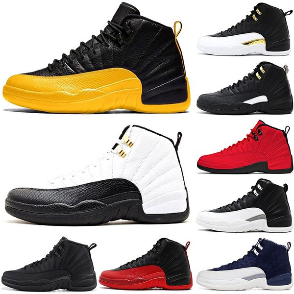 

12s men basketball shoes dark grey game royal punch ovo black reverse taxi reptile jumpman 12 playoffs outdoor trainer sneakers