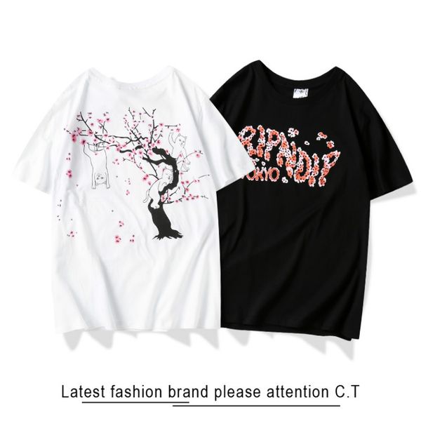 

20ss 1 / ripdip mens люкс футболка итальянского дизайнера бренд футболка мода печать футболка платформа продажа воздух канье поножи tshirts, White;black