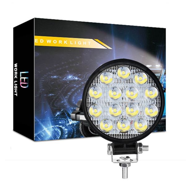 

crestech-car led driving work lights led bar 42w 6000k flood spot combo lights off road lamp car suv truck lighting automobiles