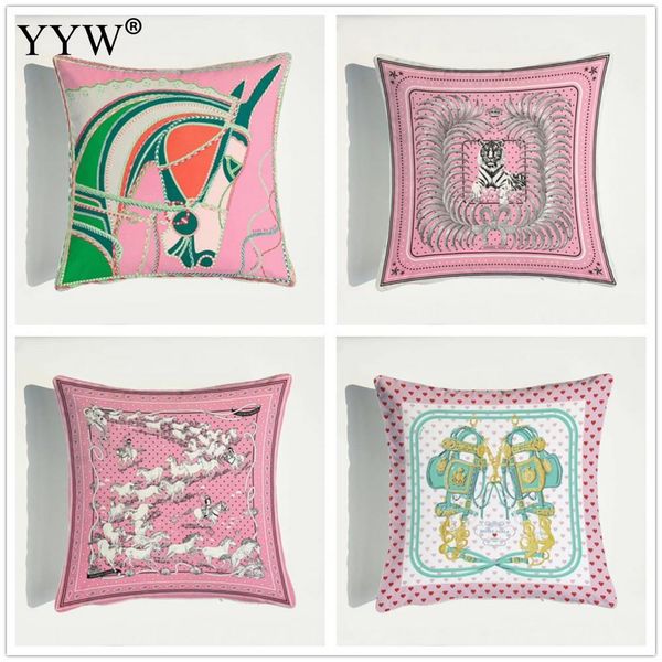

45x45cm pink girl sofa pillowcase geometric throw cushion pillow cover printing cushion pillow case bedroom office home decor
